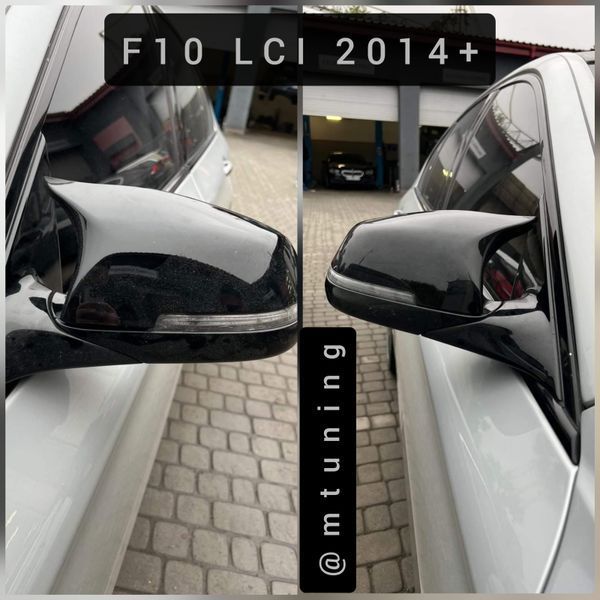 BMW M крышки зеркал 5, 6, 7 серии Черные, рестайл - F10, F01, F02, F06, F12, F13 2014+ mcap-f-5-6-7-lci-black фото